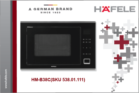 LÒ VI SÓNG KẾT HỢP NƯỚNG ÂM TỦ HÄFELE  HM-B38C(SKU 538.01.111)