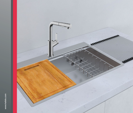 CHẬU BẾP INOX WORKSTATION LUX-S R10 &   VÒI BẾP LUX-P HÄFELE