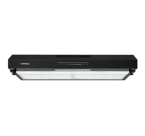 A black cooker hood with a light

AI-generated content may be incorrect.