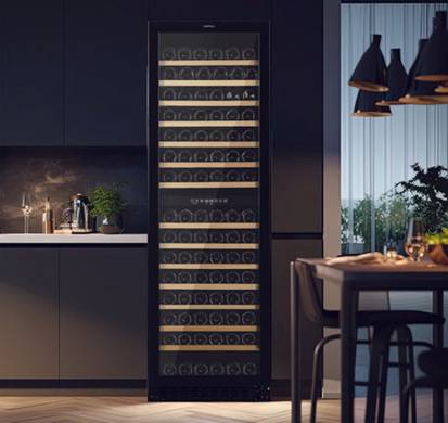 A wine cooler in a kitchen

AI-generated content may be incorrect.