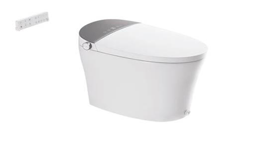 A white toilet with a silver lid

AI-generated content may be incorrect.